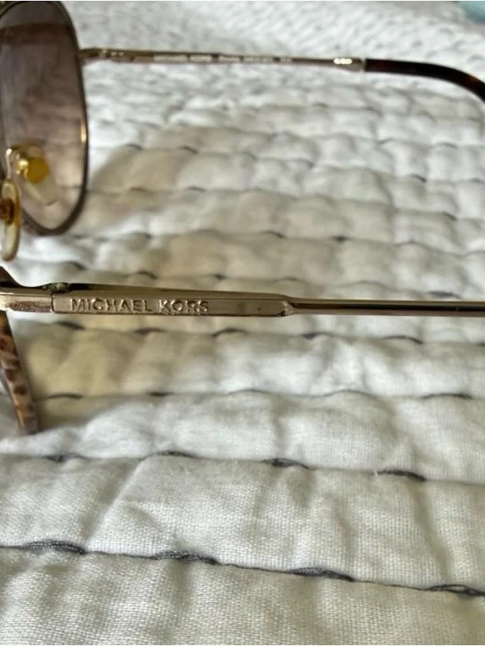 Micheal Kors Classic Aviator Sunglasses in Brown Tortoiselike Frame